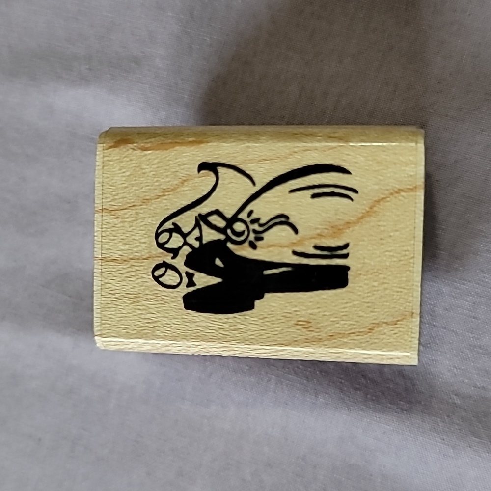 Stampendous wood mounted rubber stamp Bride And Groom Wedding